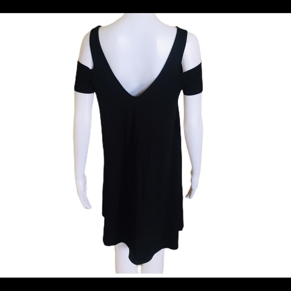 AMERICAN EAGLE OUTFITTERS Swing Dress With Cold Shoulder Detail Black Size Small - Picture 5 of 13